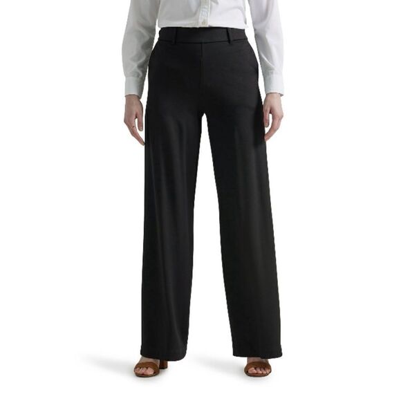 Women's Lee Pull-On Comfort Waist A-Line Knit Dress Pants Size 6 M - Picture 1 of 8
